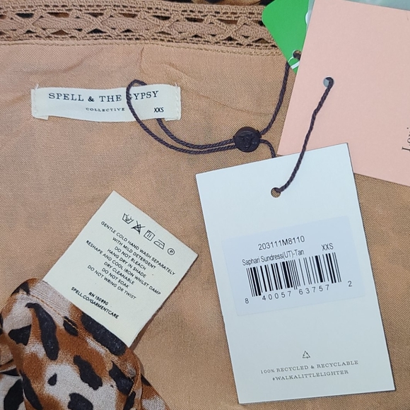 New spell designs saphari sun dress gown tan XXS - Picture 9 of 13